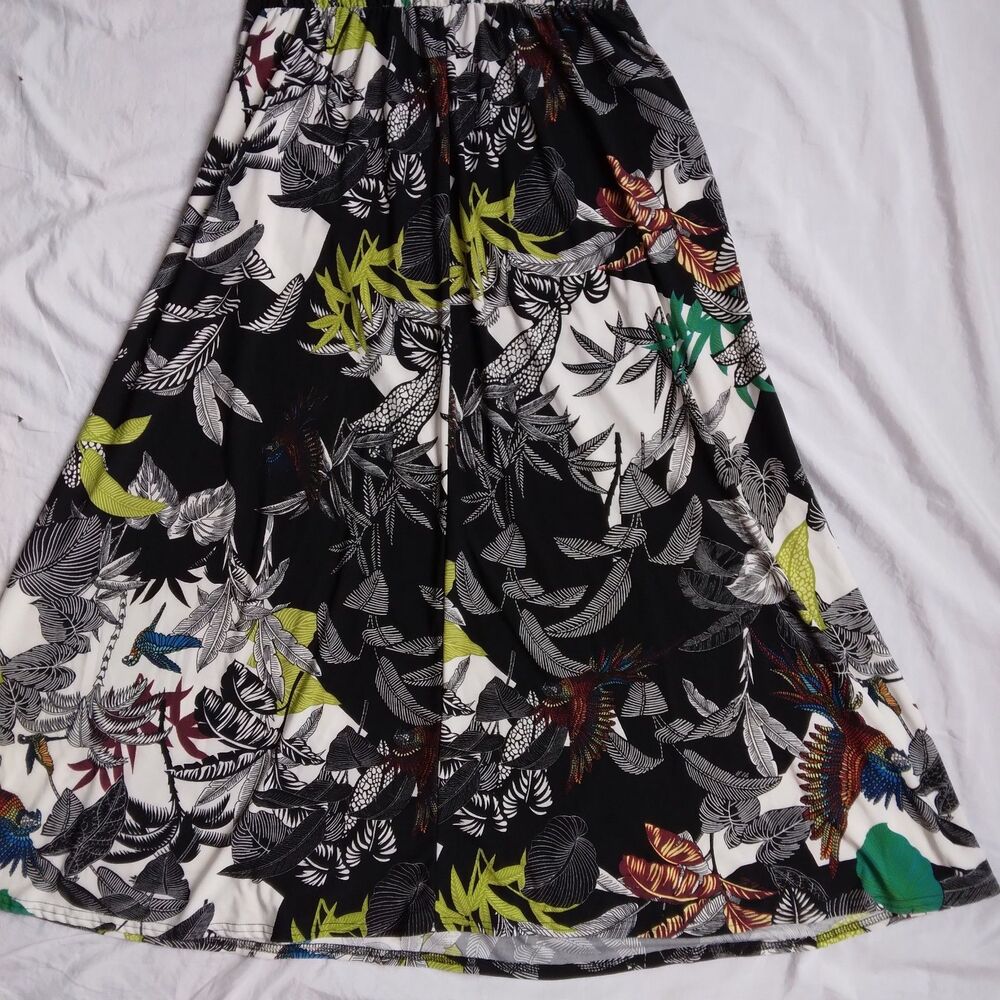 Attitudes by Renee Multicolor Rainforest Fit & Flare Dress Women's Medium Petite - Picture 13 of 14